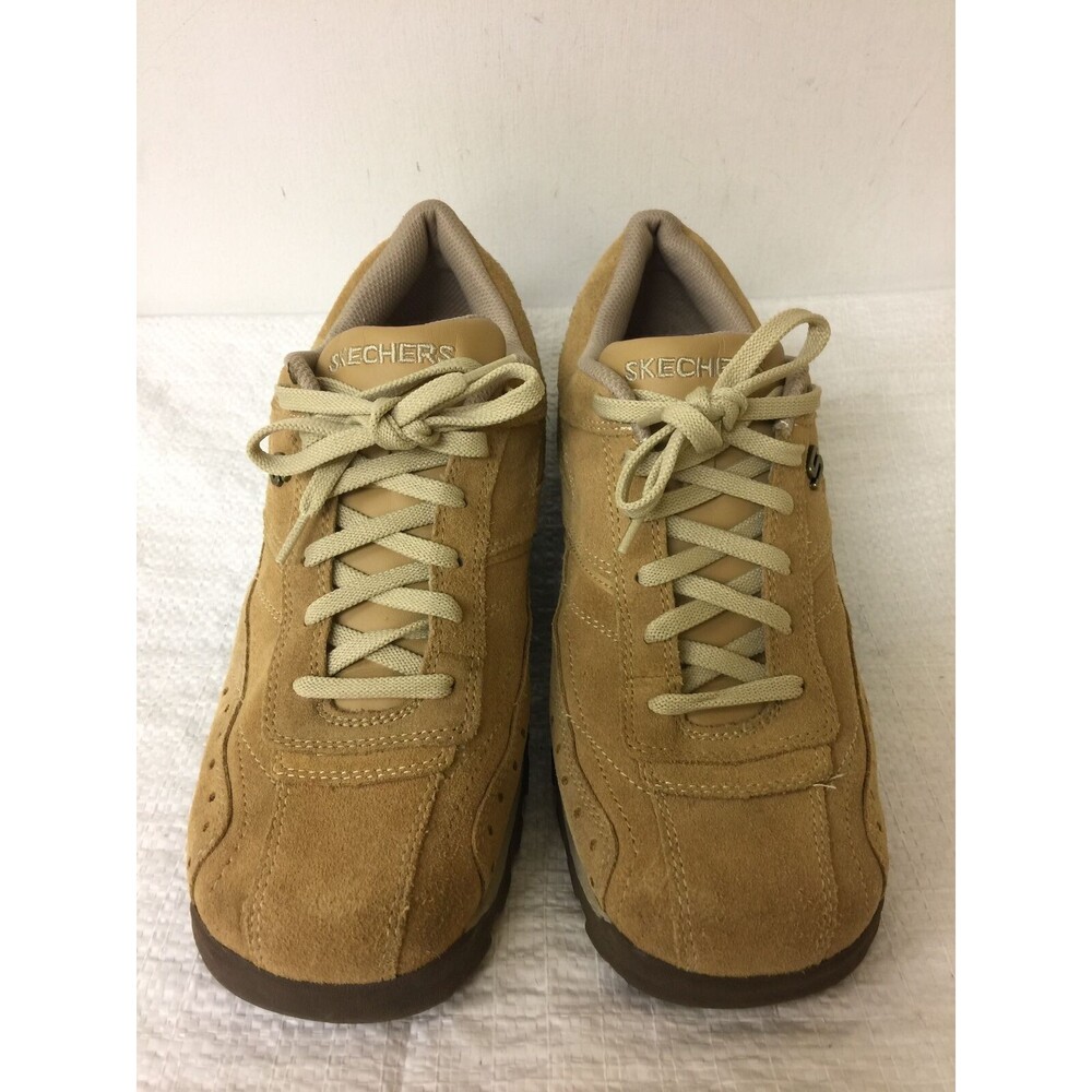 Skechers Retro Lace Up Tan Leather Suede Oxfords Fashion  Shoes 99364  SIZE 10